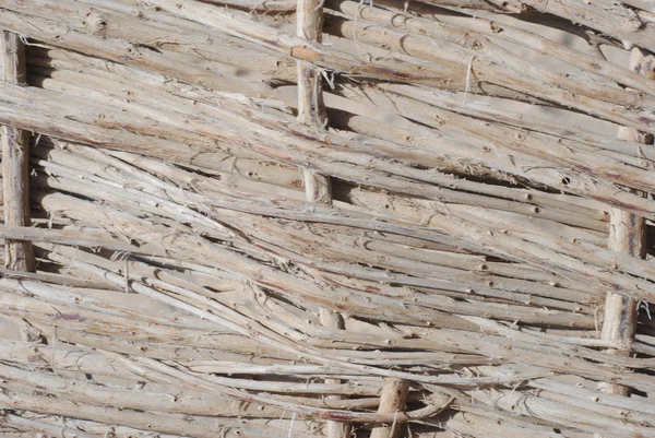農村のテクスチャです 枝編み細工品フェンス — ストック写真