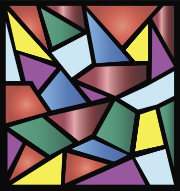 Stained glass illustrations clipart