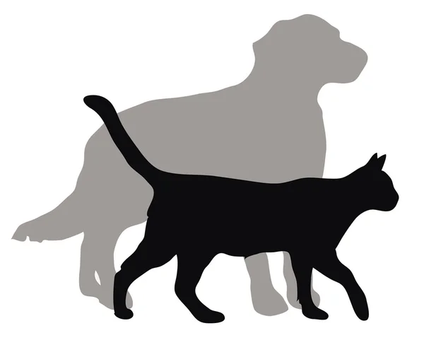 Cats and dogs illustrations — 图库照片