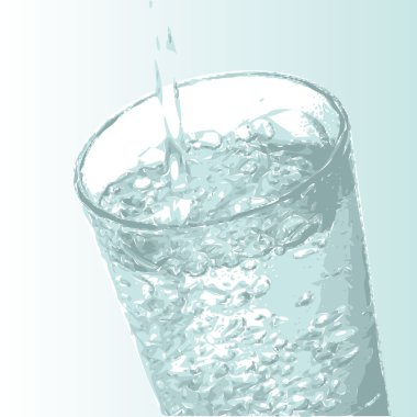 Illustration showing a glass being filled with water. Available in both jpeg and eps8 formats. clipart