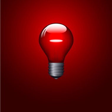 Red lightbulb design. Available in both jpeg and eps8 format. clipart