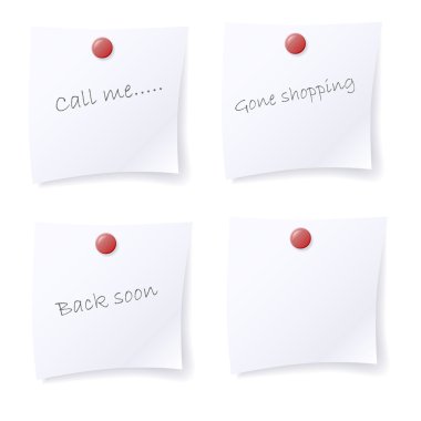 Set of 4 notes clipart