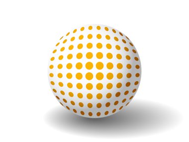 Orange Spotted Ball clipart