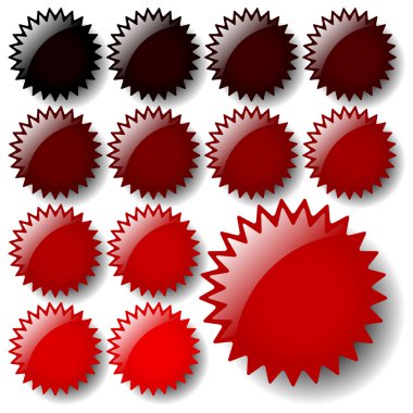 Set of red star icons. Available in jpeg and eps8 formats. clipart