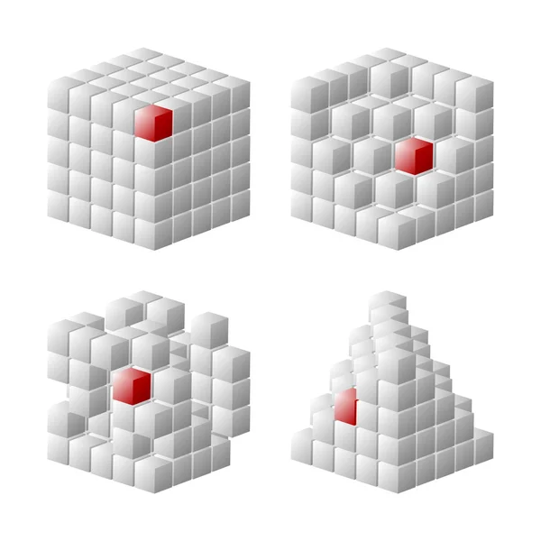 Cube designs — Stock Vector