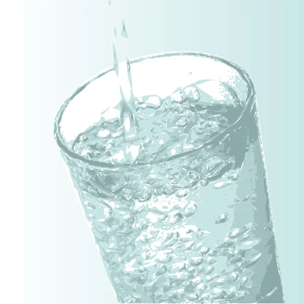 Illustration Eines Mit Wasser Gefüllten Glases Verfügbar Den Formaten Jpeg — Stockvektor