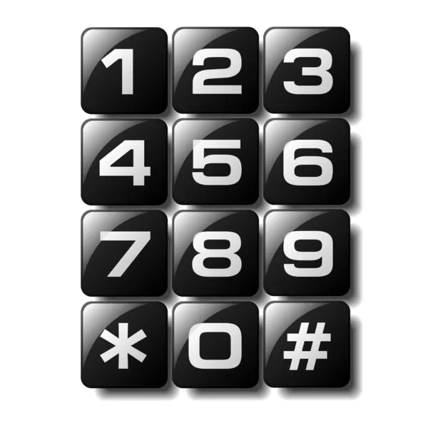 Telephone keypad — Stock Vector