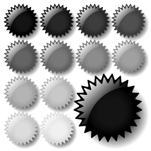 Зоряна Кнопка Різних Відтінках Сірого Доступний Форматі Jpeg Eps8 — стоковий вектор