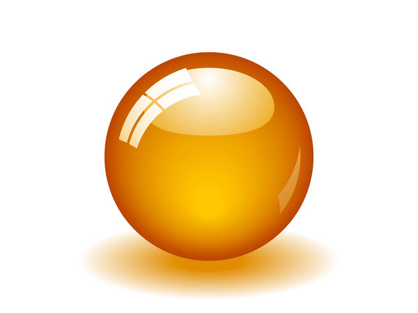 Glossy orange ball. Available in both jpeg and eps8 formats.