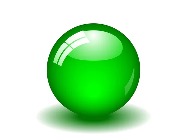 Illustration Glossy Green Ball Available Both Jpeg Eps8 Formats — Stock Vector