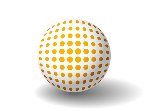 Balle tachetée orange — Image vectorielle