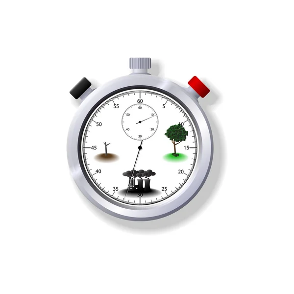 Ilustração Cronômetro Ecológico Disponível Nos Formatos Jpeg Eps8 — Vetor de Stock