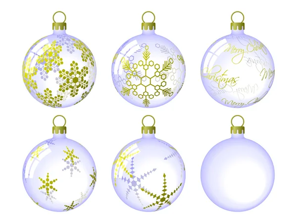 Christmas Baubles — Stock Vector