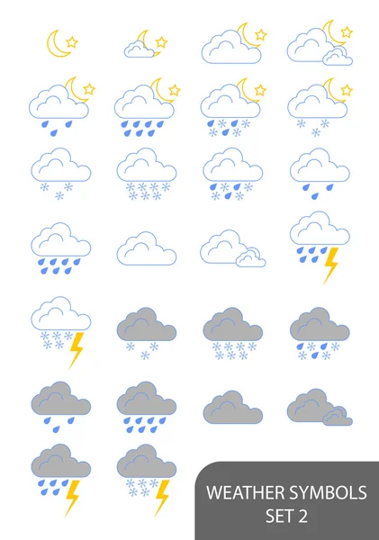 Weather Symbols — Stock Vector © chrishall #4642383