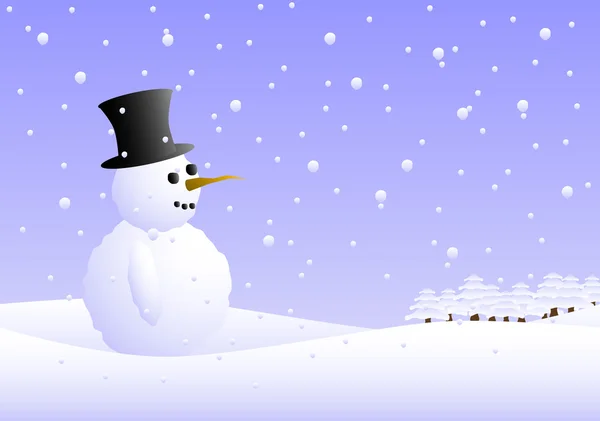Illustratie Van Een Sneeuwpop Beschikbaar Formaten Jpeg Eps8 — Stockvector