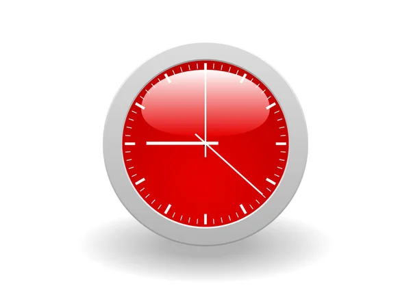 Red Clock — Stock Vector