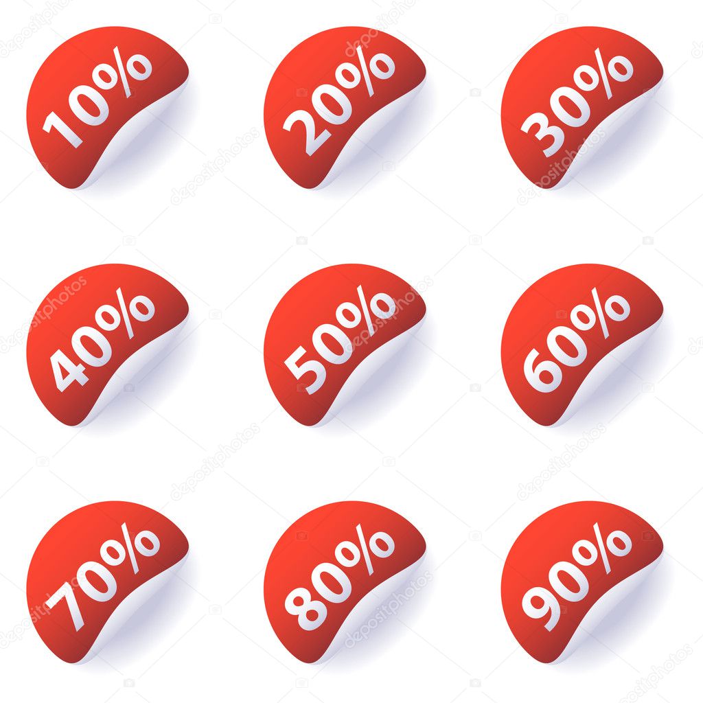 Set of discount labels available in both jpeg and eps8 formats.