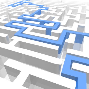 A maze with a way out clipart