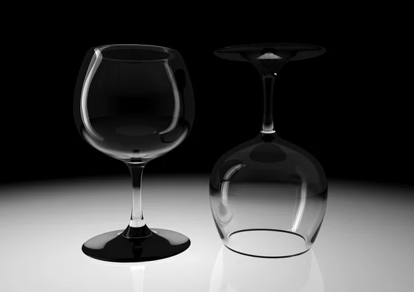 Dois copos de água — Fotografia de Stock