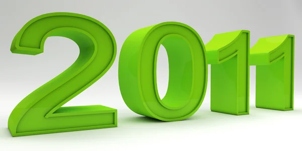 A green new year concept isolated on white — Stock Photo, Image