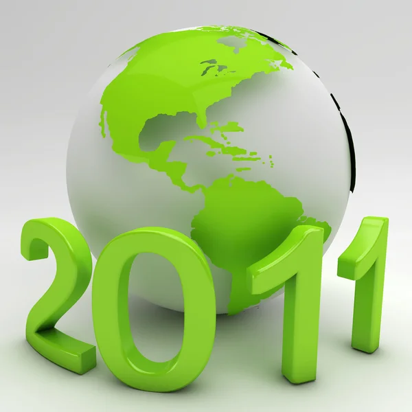 Green New Year concept isolated on white — Stock Photo, Image