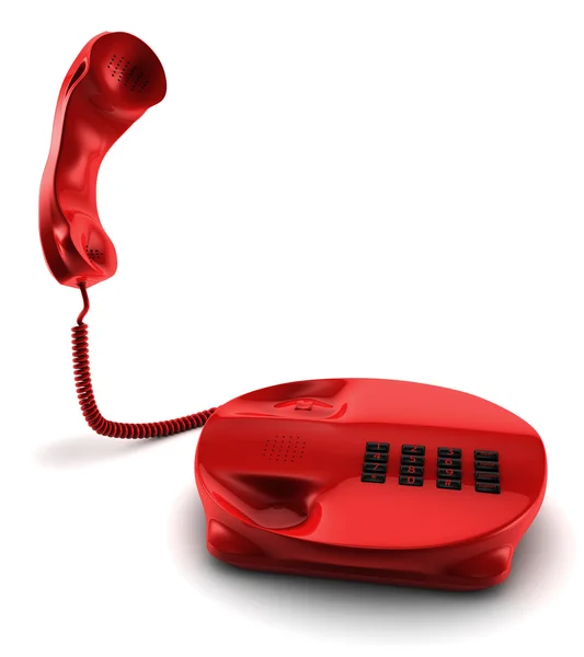 Rode telefoon — Stockfoto