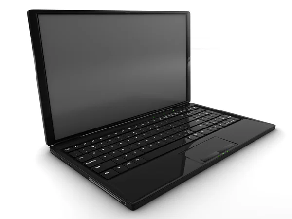 Renderowania Laptopa Czarno Białym Tle — Zdjęcie stockowe