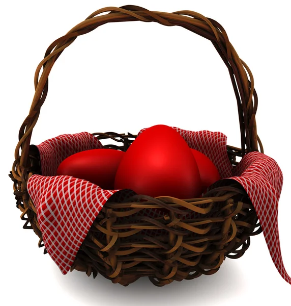 stock image Easter eggs in a basket