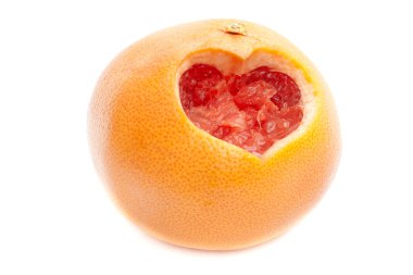 Grapefruit heart clipart