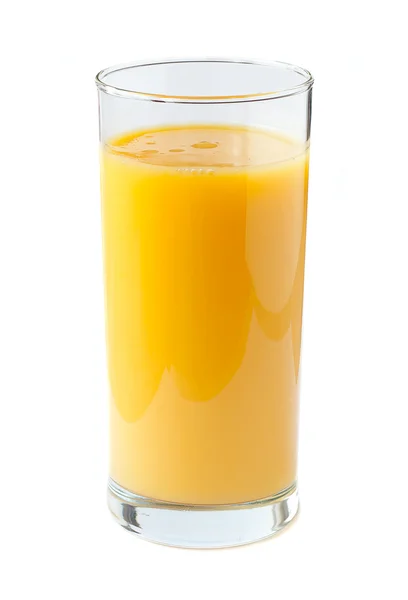 白い背景に隔離されたオレンジジュースのガラス — ストック写真