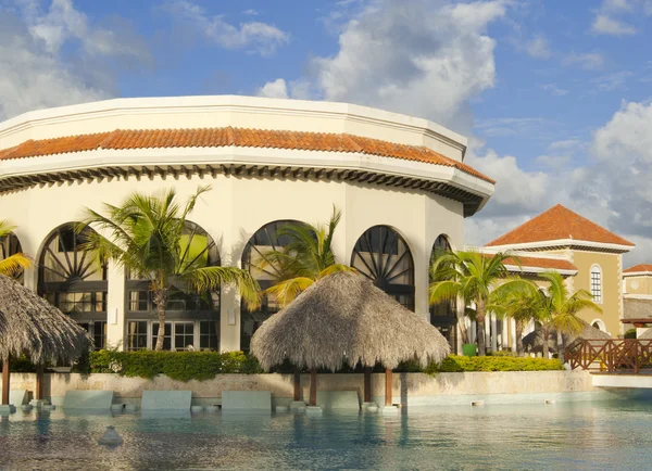 Luxe Caribische hotel Stockafbeelding