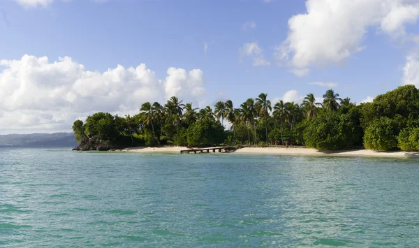 Spiaggia selvaggia nell'isola dei caraibi — Foto Stock