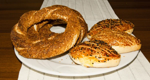 Вкусный турецкий хлеб — стоковое фото