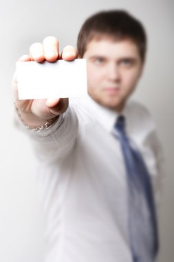 Man with card clipart