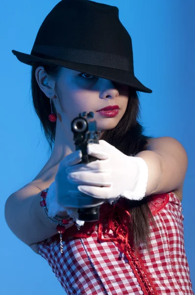 Menina assassina — Fotografia de Stock