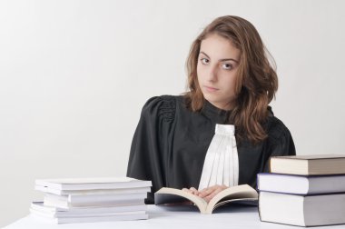 Young law school student clipart