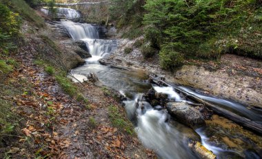 Northern Michigan UP Waterfalls Wagner Falls clipart