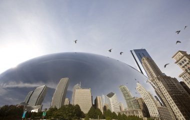 Chicago cityscape downtown millenium park michigan avenue fasulye