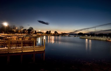 Sunrise escanaba michigan marina michigan Gölü şafak