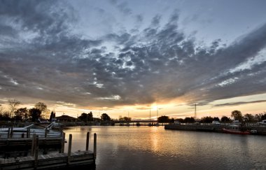 Sunrise escanaba michigan marina michigan Gölü şafak