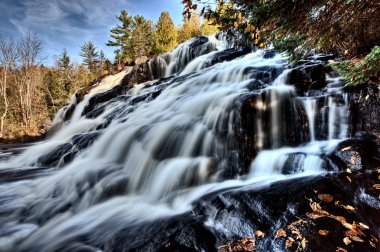 Northern Michigan UP Waterfalls Upper Peninsula Autumn Fall Colors clipart