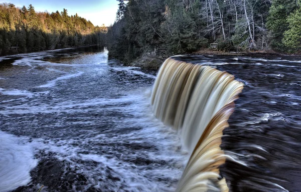 Northern Michigan Waterfalls Upper Peninsula Autumn Fall Colors Tahquamenon Falls — Stock Photo, Image