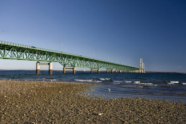Mackinaw City Bridge Michigan Otoño Otoño Ignace — Foto de Stock
