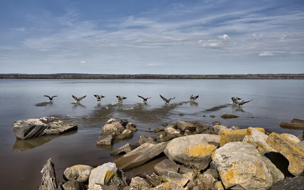 Ashland Wisconson Gölü Açık Manzaralı Superior Gölünün Körfezi — Stok fotoğraf
