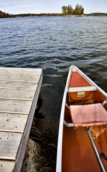 Potawatomi State Park Boat Rental Canoe Dock Wisconsin Sturgeon Bay — Stock Photo, Image