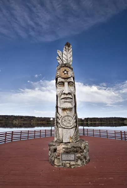 Totem Pole Ashland Wisconsin Northern Lake Superior — Stock Photo, Image