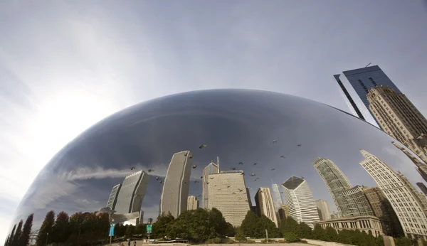 Chicago Cityscape Downtown Millenium Park Michigan Avenue Bean — Stock Photo, Image