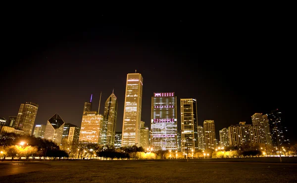 夜の写真撮影シカゴ — ストック写真