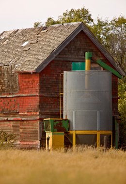 eski tahıl ambarı saskatchewan Kanada Tohum Temizleme