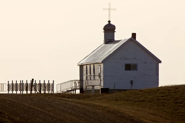 Prairie Vieille Église Canada Saskatchewan — Photo